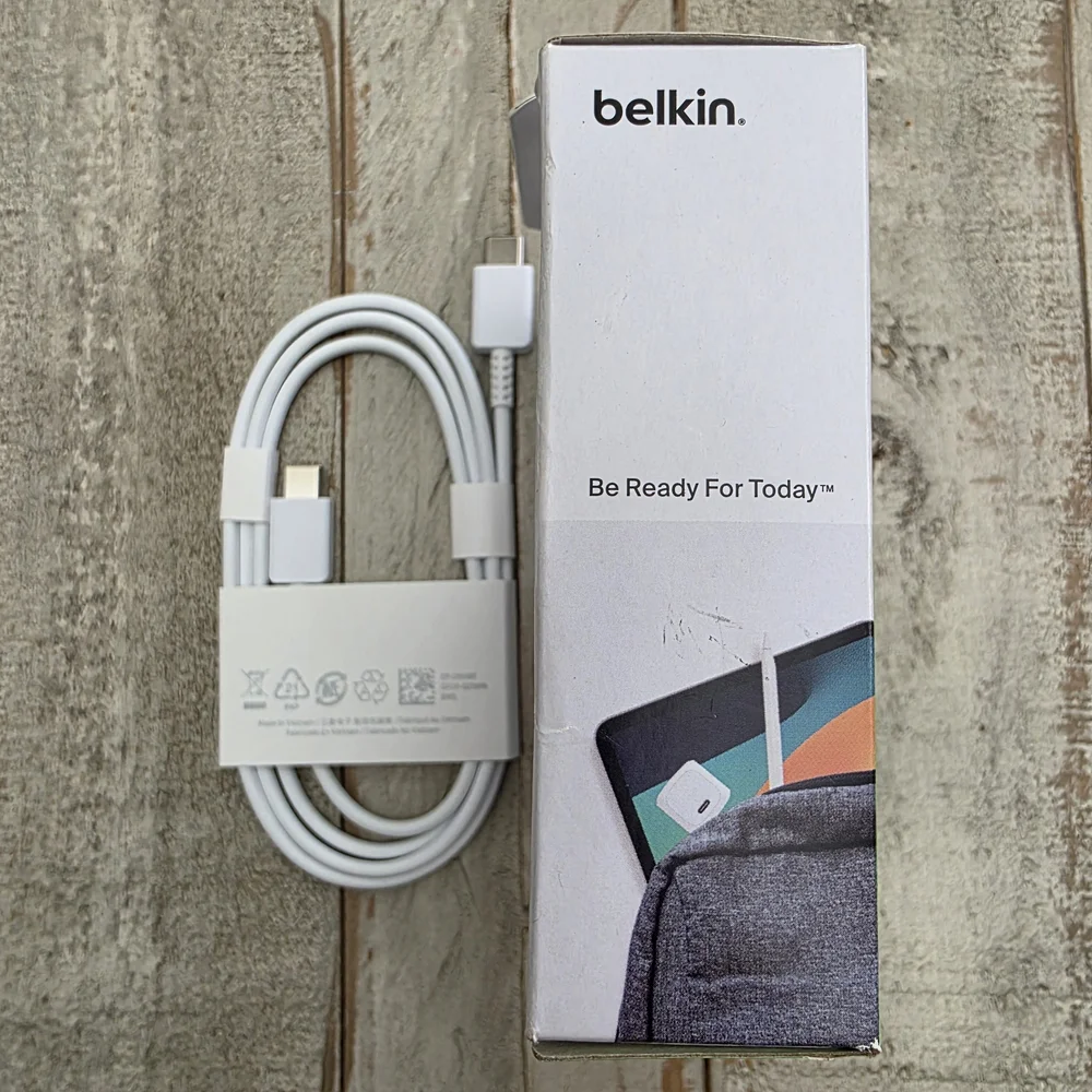 Belkin USB-C 20W Compact Wall Charger + Samsung USB-C to USB-C Charging Cable